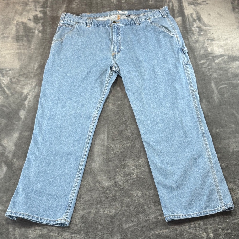 Carhartt Loose Straight Fit Blue‎ Denim Jeans Mens 40x30 Light Wash BD4941-M